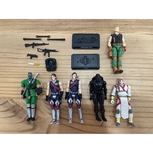 Lot of 6 GI Joe 3.75" figures with accessories
